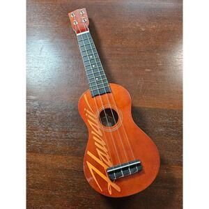Universal Trading Worldwide Hawaii Soprano Ukulele Orange Wood 21 Inch Souvenir